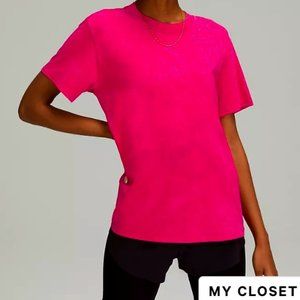 Lululemon All Yours cotton T - Cloud Wash Ripened Raspberry - sz 10